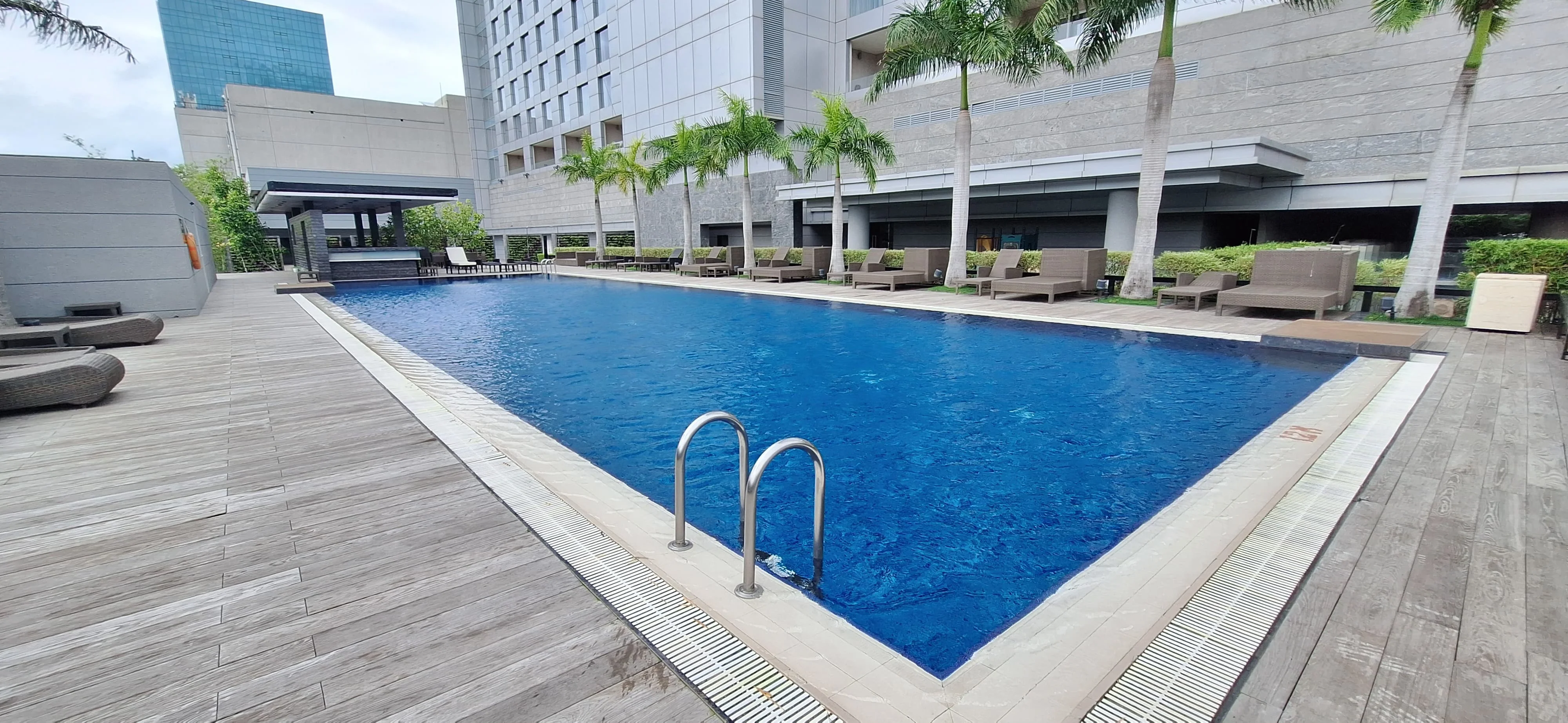 Luxury swimming pool construction at JW Marriott Pune by Champion Pools