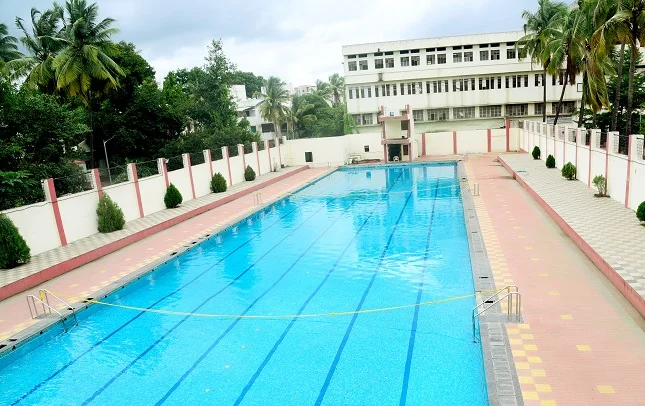 Swimming pool construction at Sadhana residential property by Champion Pools India