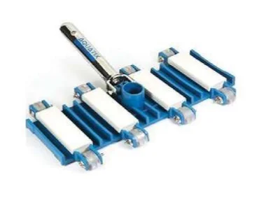 Swimming pool cleaning equipment set including vacuum head, brush, and skimmer net