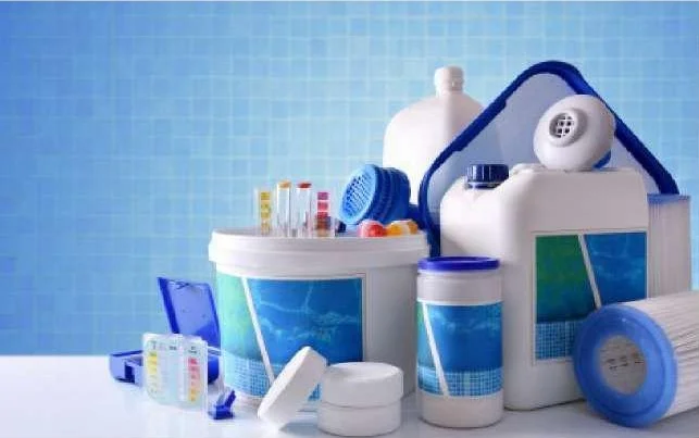 Swimming pool material supply services provided by Champion Pools including tiles, pumps, and fittings