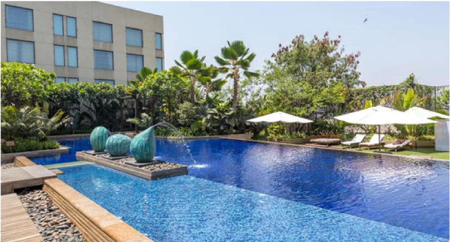 Commercial swimming pool at Hyatt Hotel, Pune